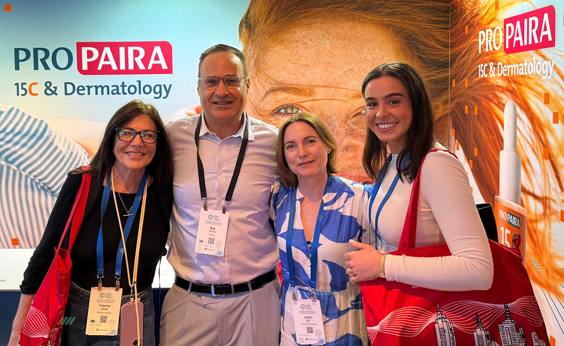 Yvonne Elliot Director of Nursing Skin Hospital Sydney, Baz Hamo Propaira CEO. Jodie Bell dermatology nurse Ivanhoe Dermatology and Stephanie Partridge Education Manager Skin Hospital Sydney
