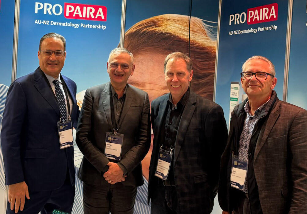 Prof George Varigos Dr Scott Barker Pres of NZDSI Dr John Relic and Baz CEO Propaira post for linkedin2