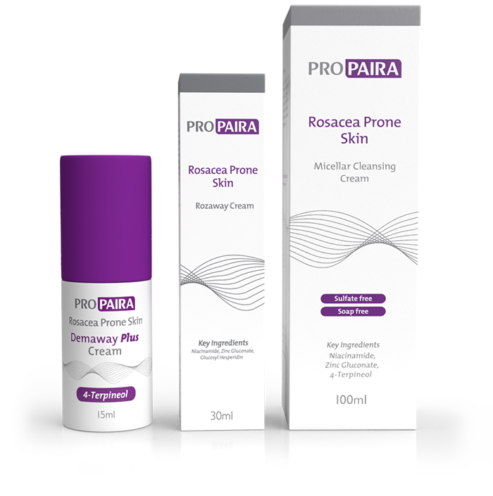 Rosacea Prone Skin - Demaway Serum, Rosaway Cream & Micellar Cleansing Cream