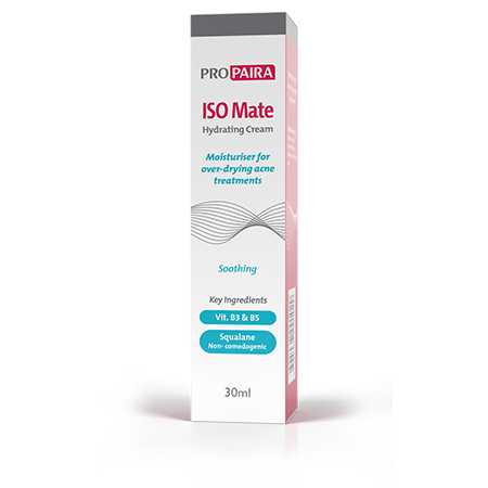 ISO Mate Hydrating cream 30ml to combat over drying acne treatments