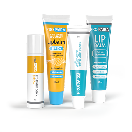 Lip Balm 10ml, SPF50+ Lipbalm, Lip Balm Clear 5ml & Lip Balm Stick SPF50+ 5ml