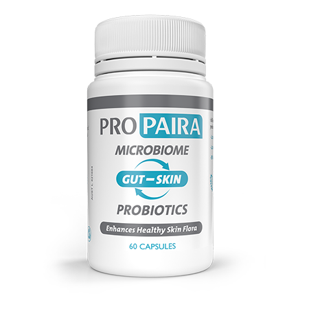Microbiome Gut-Skin Probiotics - enhances healthy skin flora - 60 capsules