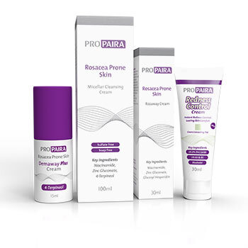 Propaira Demaway Plus Cream 15ml & Rozaway Cream 30ml & Micellar Cleansing Cream 100ml & Redness Control Cream (green concealing tint)